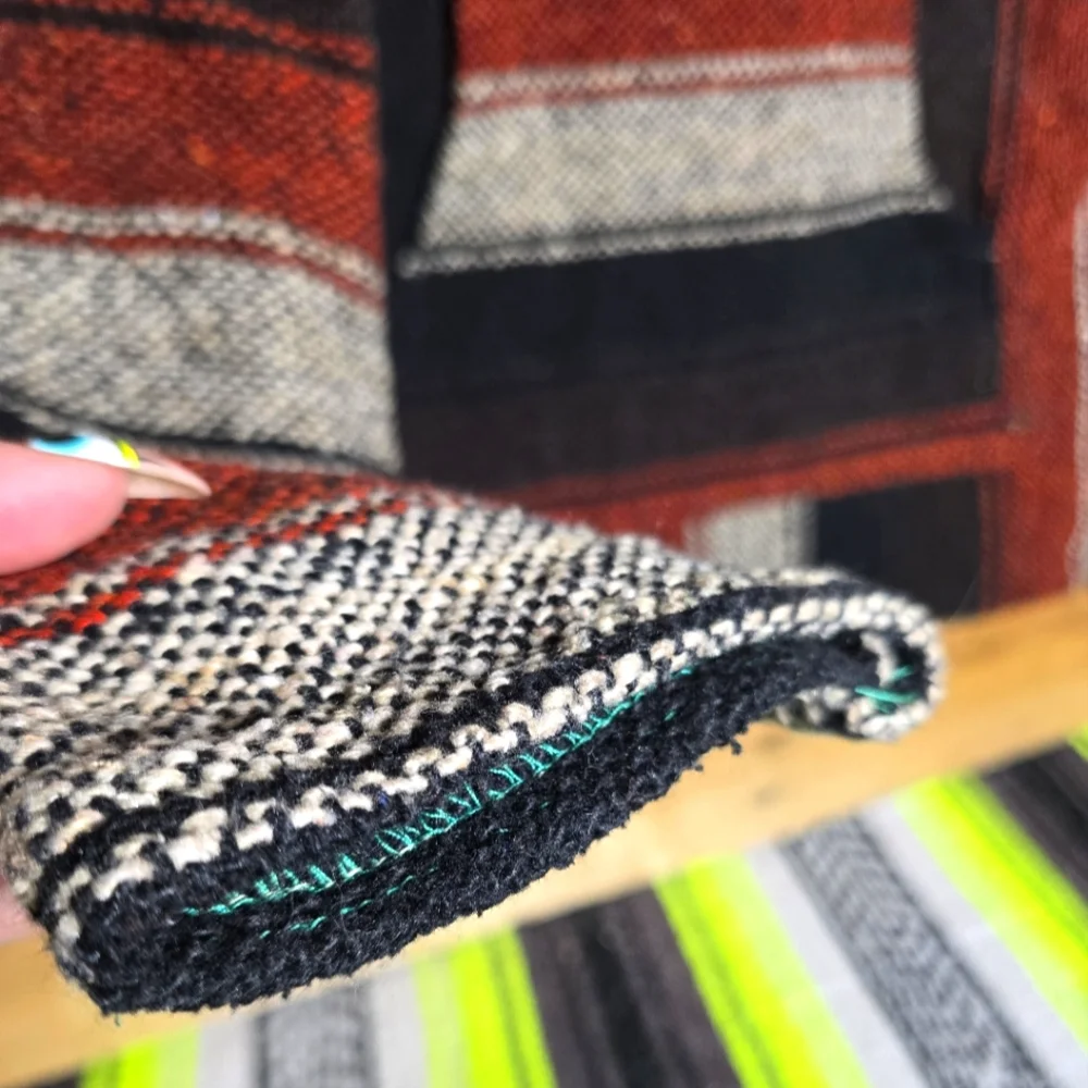 Mexican Baja Hoodie Pullover Sweater Size:XL Color:Red/Gray/Black - Picture 2 of 7